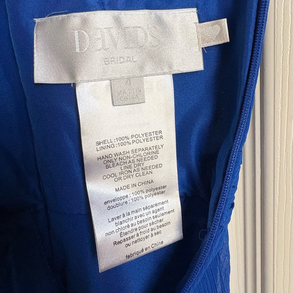 DAVID’S BRIDAL Chiffon Crinkle Dress - Picture 3 of 14